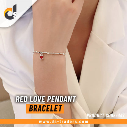 Fashion Red Love Pendant Bracelet - DS Traders