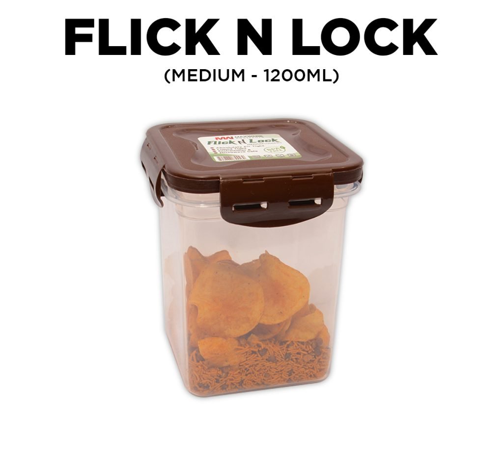 Flick n Lock Airtight Food Container - DS Traders