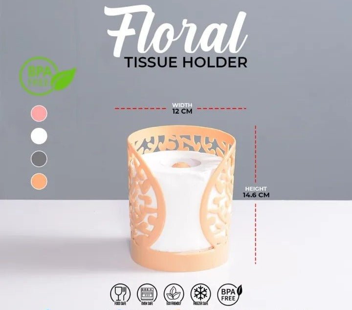 Flower Design Tissue Roll Paper Holder. - DS Traders