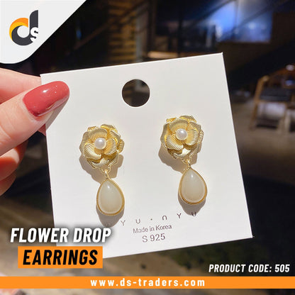 Flower Drop Earrings - DS Traders