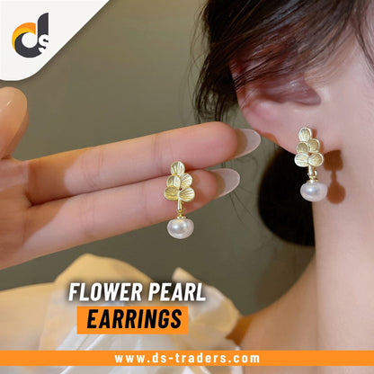 Flower Pearl Earrings - DS Traders