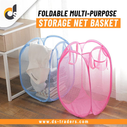 Foldable Storage Net Basket for Laundry and Multipurpose use - DS Traders