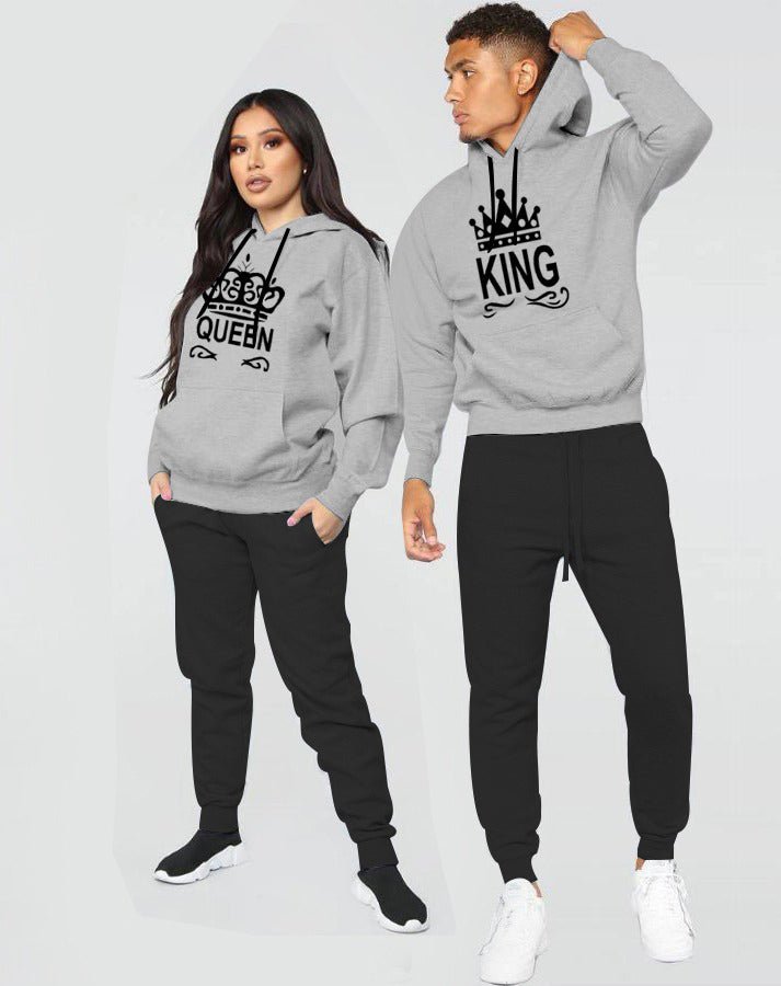 Good quality Complete Couple Suit Hoodie with Trouser - King & Queen - DS Traders