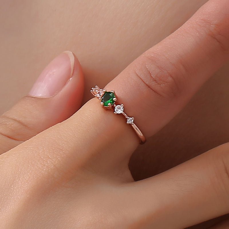 Green Emerald Ring | Standard Size - DS Traders