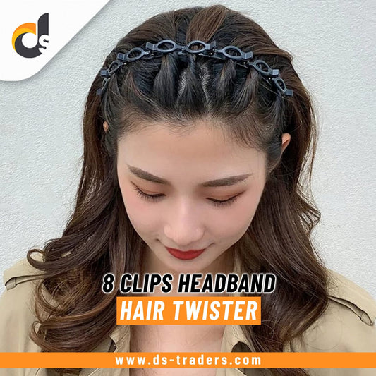 Hair Twister Headband with 8 clips - DS Traders