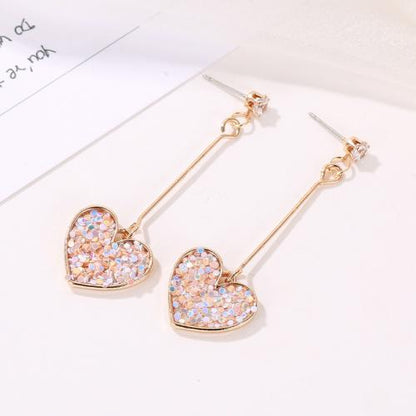 Heart Drop Earrings - DS Traders