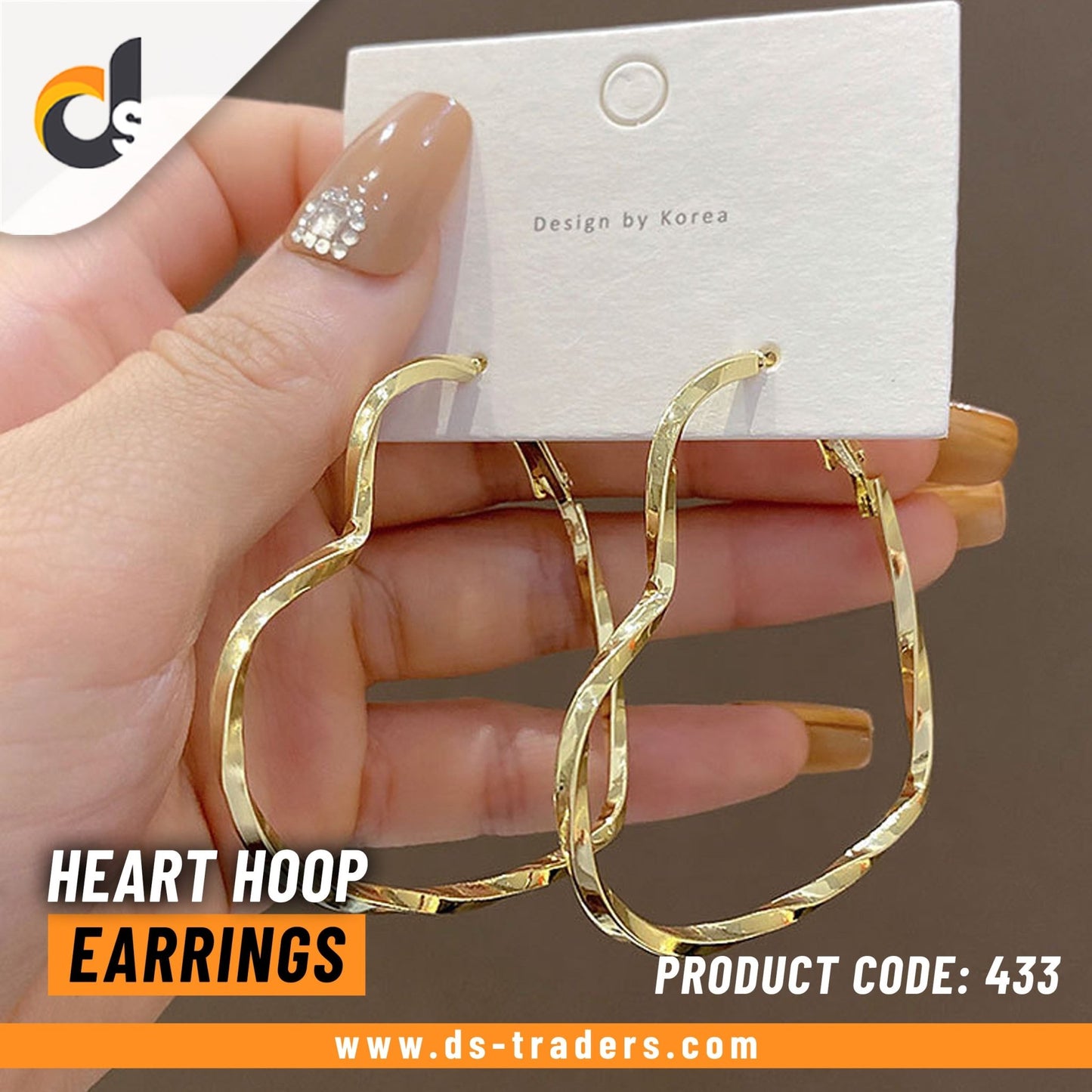 Heart Hoop Earrings - DS Traders