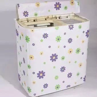 High Quality Dust & Waterproof Washing Machine Cover for Double Machine - Random Design - DS Traders