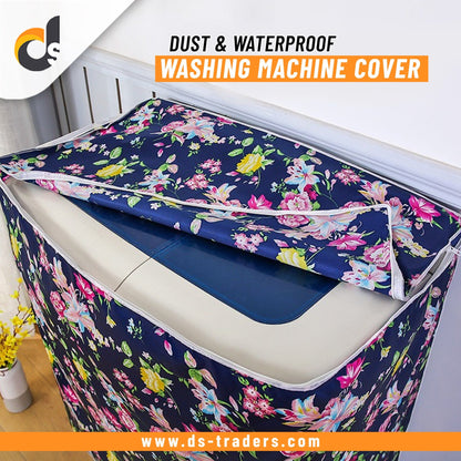 High Quality Dust & Waterproof Washing Machine Cover for Double Machine - Random Design - DS Traders