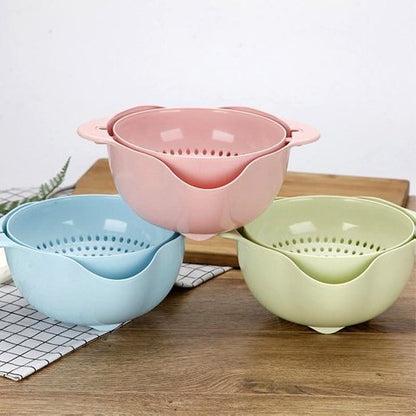 Household Double-layer Kitchen Vegetable Washing Fruit Basket. - DS Traders