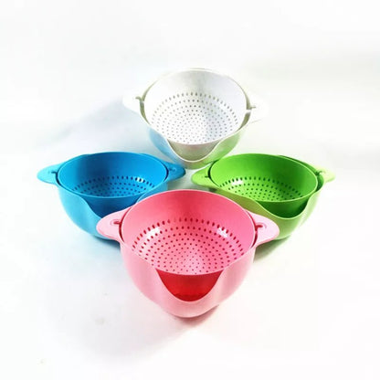 Household Double-layer Kitchen Vegetable Washing Fruit Basket. - DS Traders