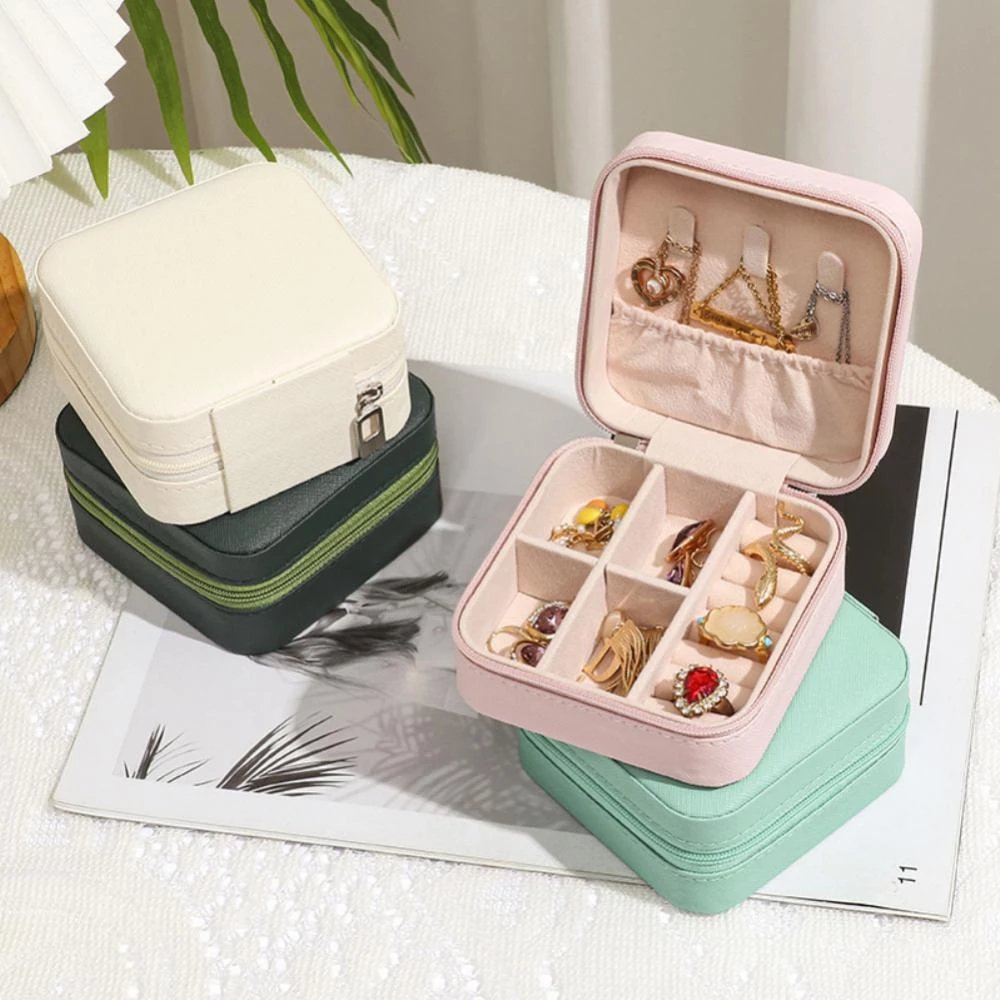 Jewelry Travel Organizer,Portable Small Jewelry Boxes Traveling Essentials for Women,Rose Red. - DS Traders