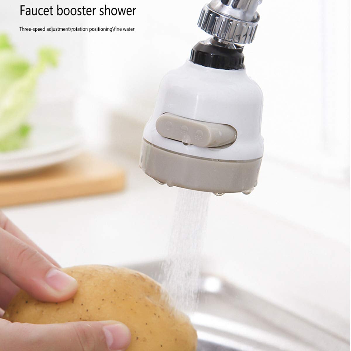 Kitchen Faucet Extender,3 Modes Position Adjustable Sink Faucet Sprayer - DS Traders