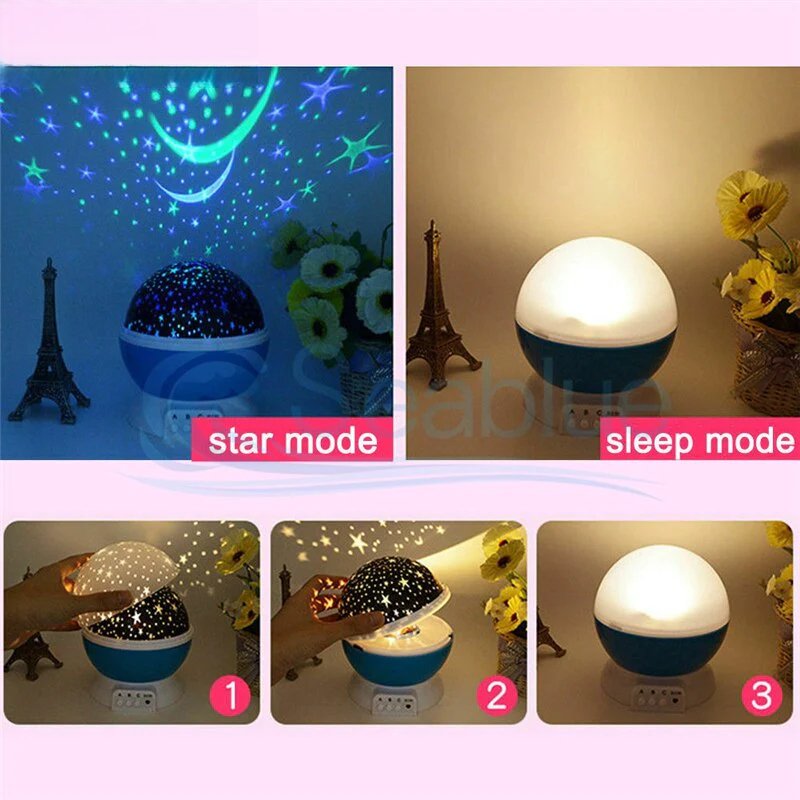 LED Rotating Starry Sky Star Master USB Projector Lamp. - DS Traders