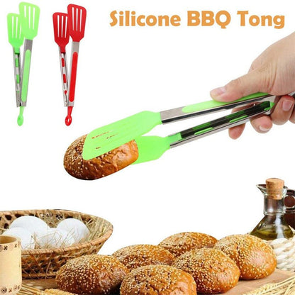 Long Handle No-Stick BBQ Grilling Kitchen Tongs. - DS Traders