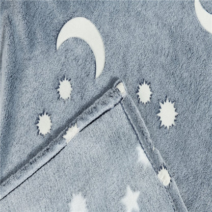 Luminous Blanket Soft Night Glow Blankets Gray Coral Fleece Fashion. - DS Traders