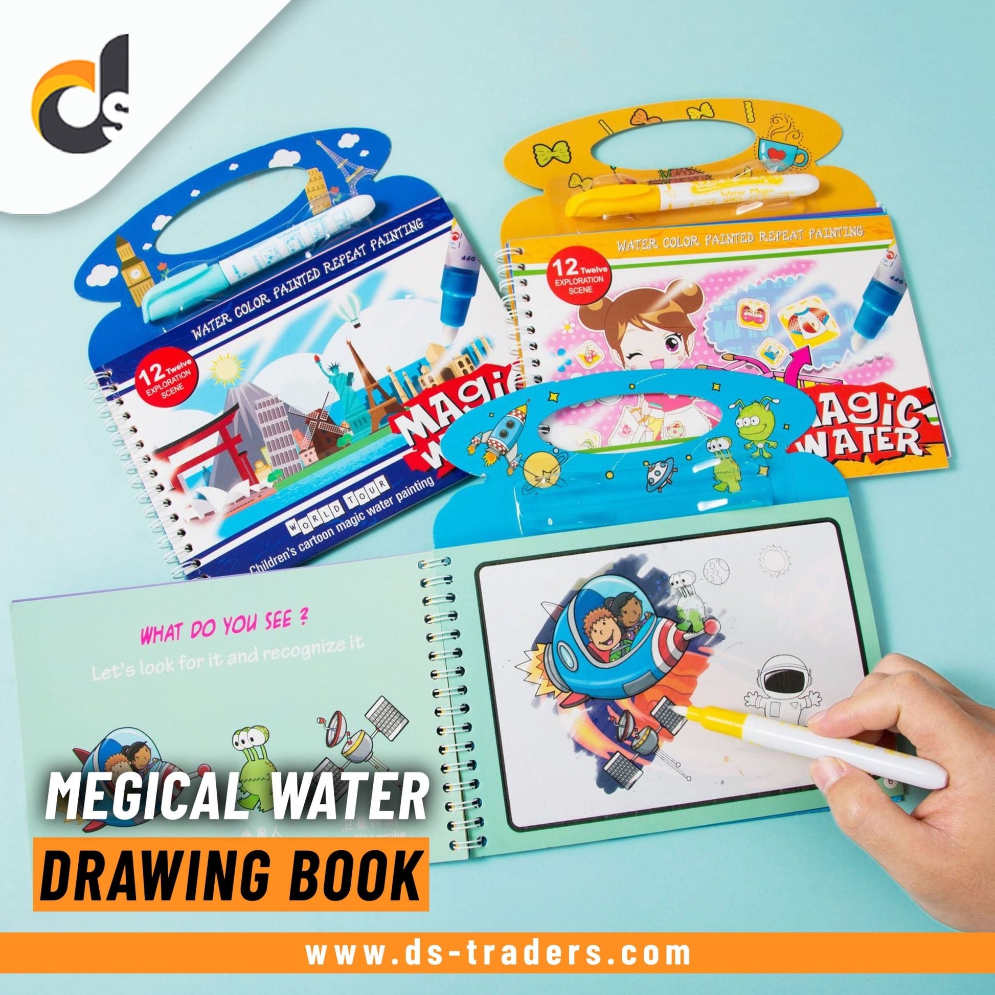 Megical Water Drawing Book - DS Traders