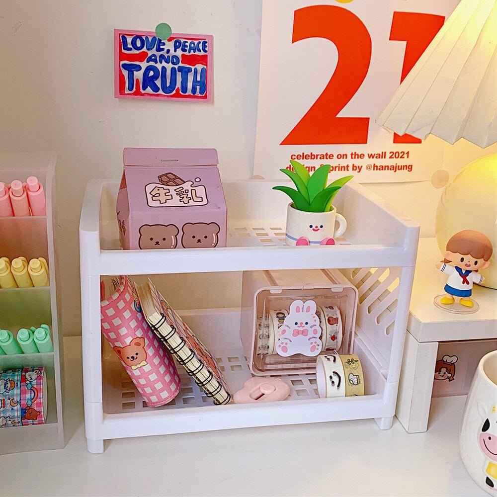 Multifunctional 2 Layers Desktop Organizer Storage Rack. - DS Traders