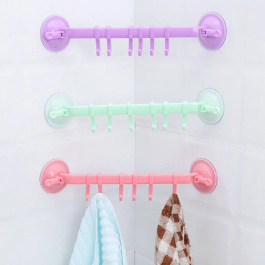 Multifunctional Suction Cup Towel Hanger Kitchen Bathroom Storage Rack. - DS Traders