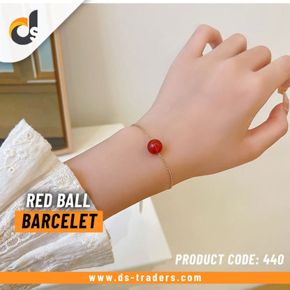 Natural Red Ball Barcelet - DS Traders