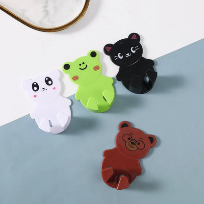 Pack Of 2 - Cute Cartoon Shape Wall Hooks Punch-free Hanging Power Plug - DS Traders
