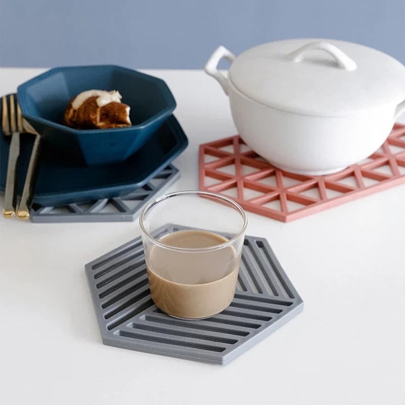 Pack Of 2 | Hexagon Flexible Heat-insulated Table Mat - DS Traders