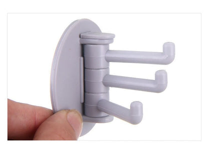 Pack Of 2 Self Adhesive 3 Branch Hook for Multipurpose Use - DS Traders