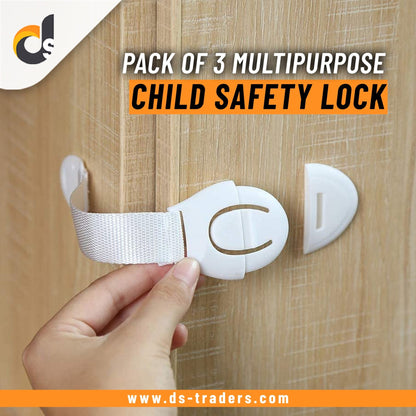 PACK OF 3 - Child Safety Lock for Multipurpose Use - DS Traders