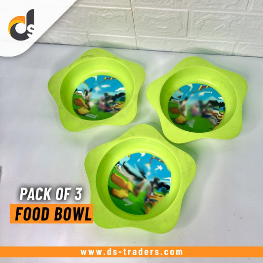 Pack Of 3 Kids Cartoon Printed Food Bowl - DS Traders