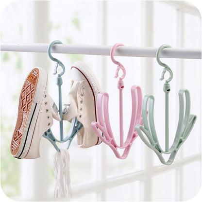 Pack Of 3 Rotating multipurpose shoe rack balcony hanger drying shoe rack - DS Traders