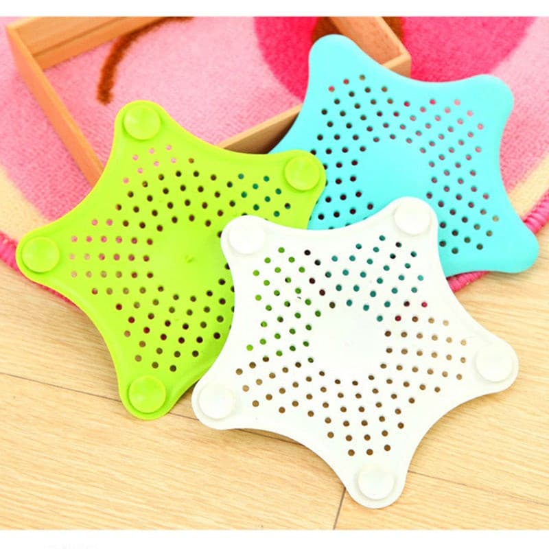 Pack of 3 - Silicone Rubber Five-pointed Star Sink Filter - DS Traders