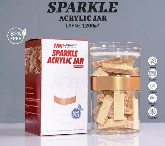Pack Of 3 - Sparkle Acrylic Jar. - DS Traders
