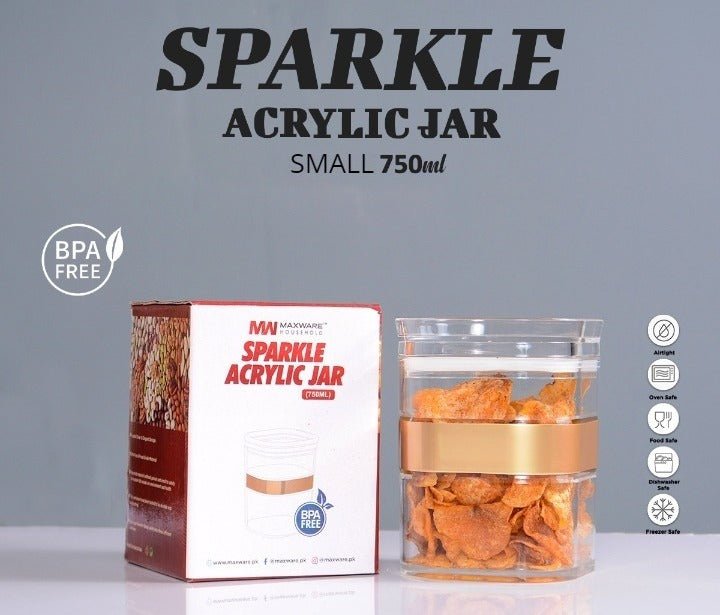 Pack Of 3 - Sparkle Acrylic Jar. - DS Traders