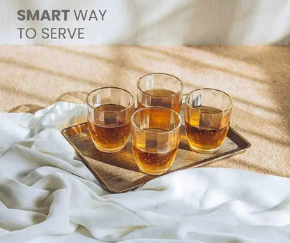Pack Of 4 Wooden Style Smart Tray. - DS Traders