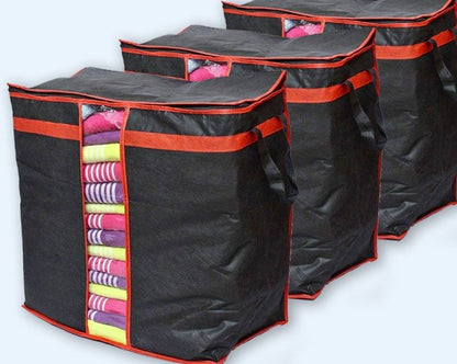 Pack Of 5 - Black Storage Oraganizer Bag. - DS Traders