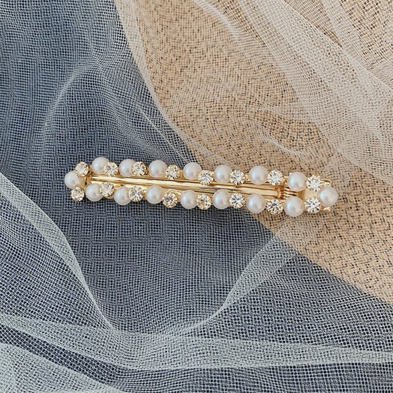 Pearl & Diamond Shiny Hair Clip - DS Traders