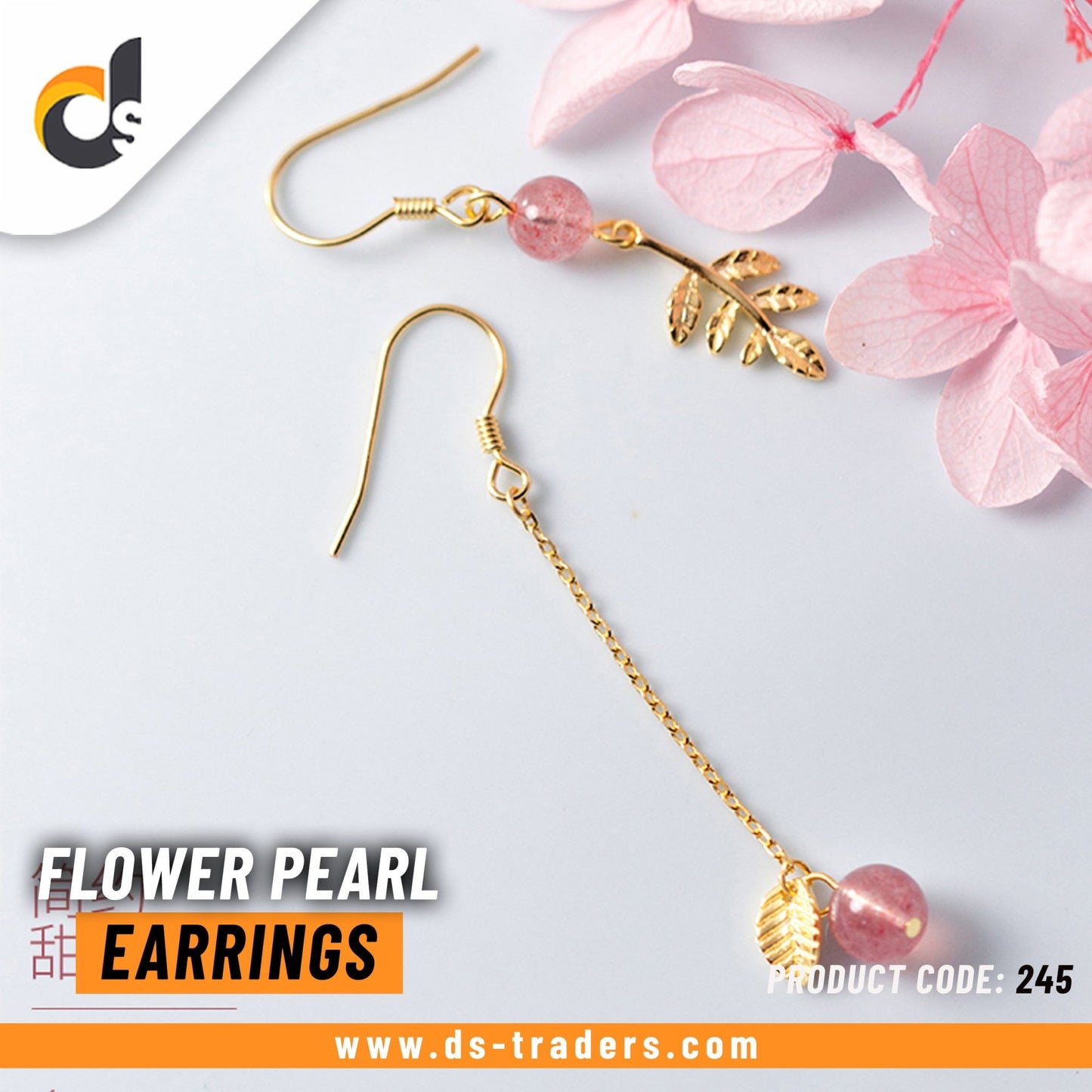 Pearl Flower Earrings - DS Traders
