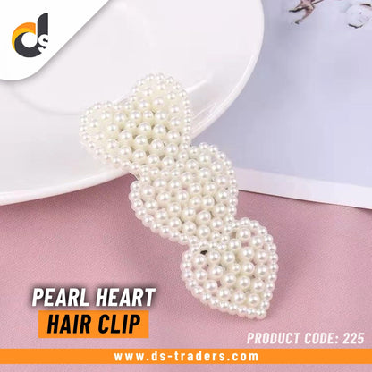 Pearl Heart Earrings - DS Traders