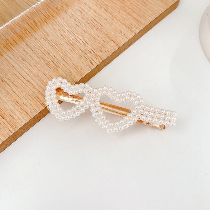 Pearl Heart Shape Hair Clip - DS Traders