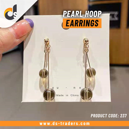 Pearl Hoop Earrings - DS Traders