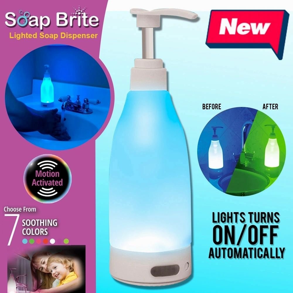 Plastic Hand Liquid Soap Dispenser with 7 Color LED Light. - DS Traders