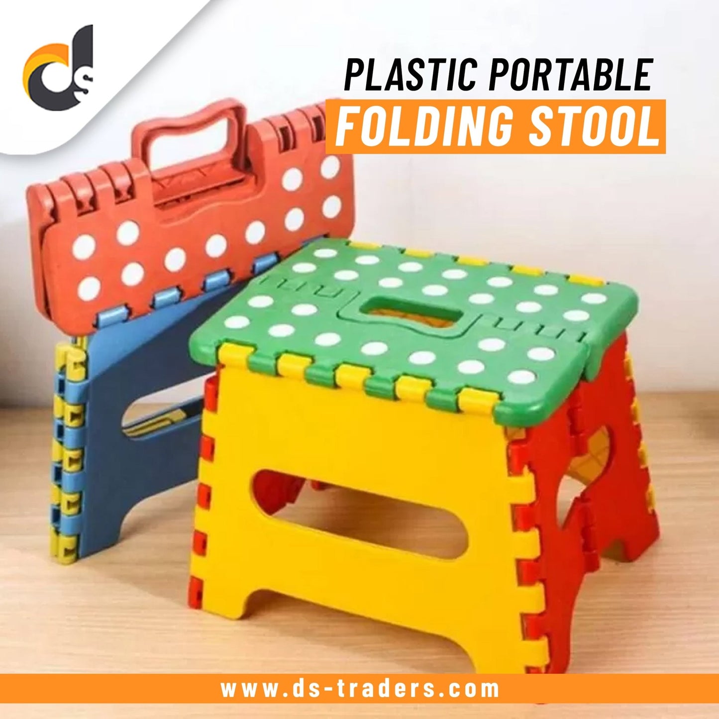 Plastic Portable Folding Stool for Kids - DS Traders