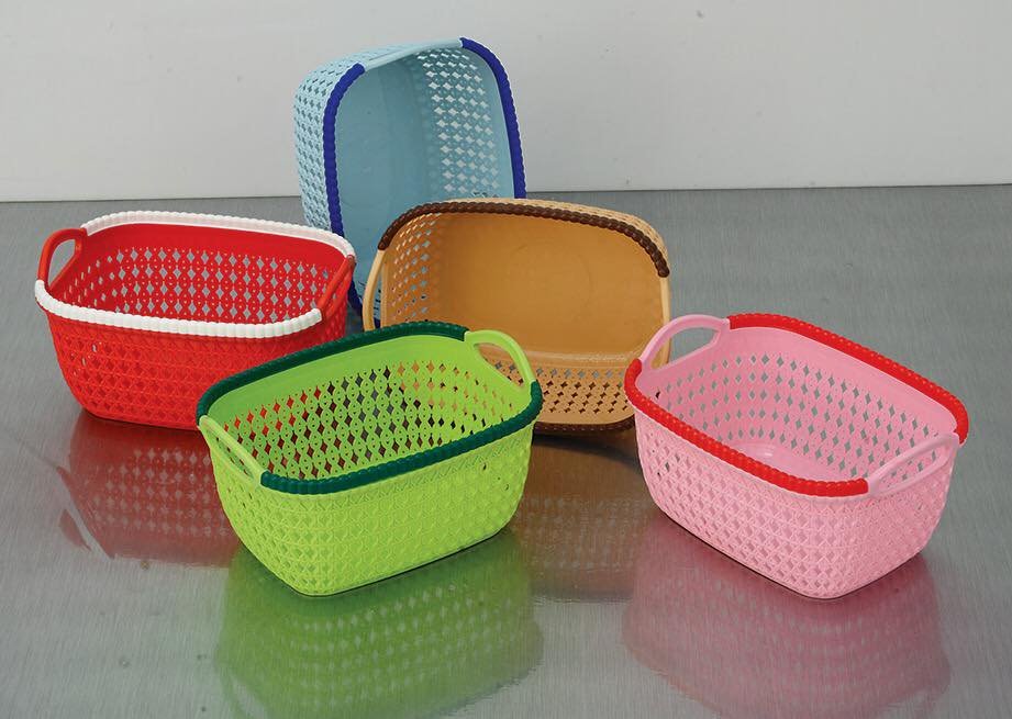 Plastic Rectangle Fruit Basket - DS Traders