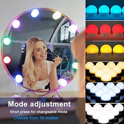 RGB - Colorful LED Mirror Lights Vanity (10 Bulbs). - DS Traders