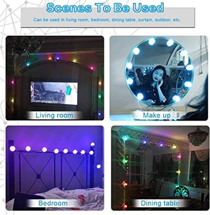 RGB - Colorful LED Mirror Lights Vanity (10 Bulbs). - DS Traders