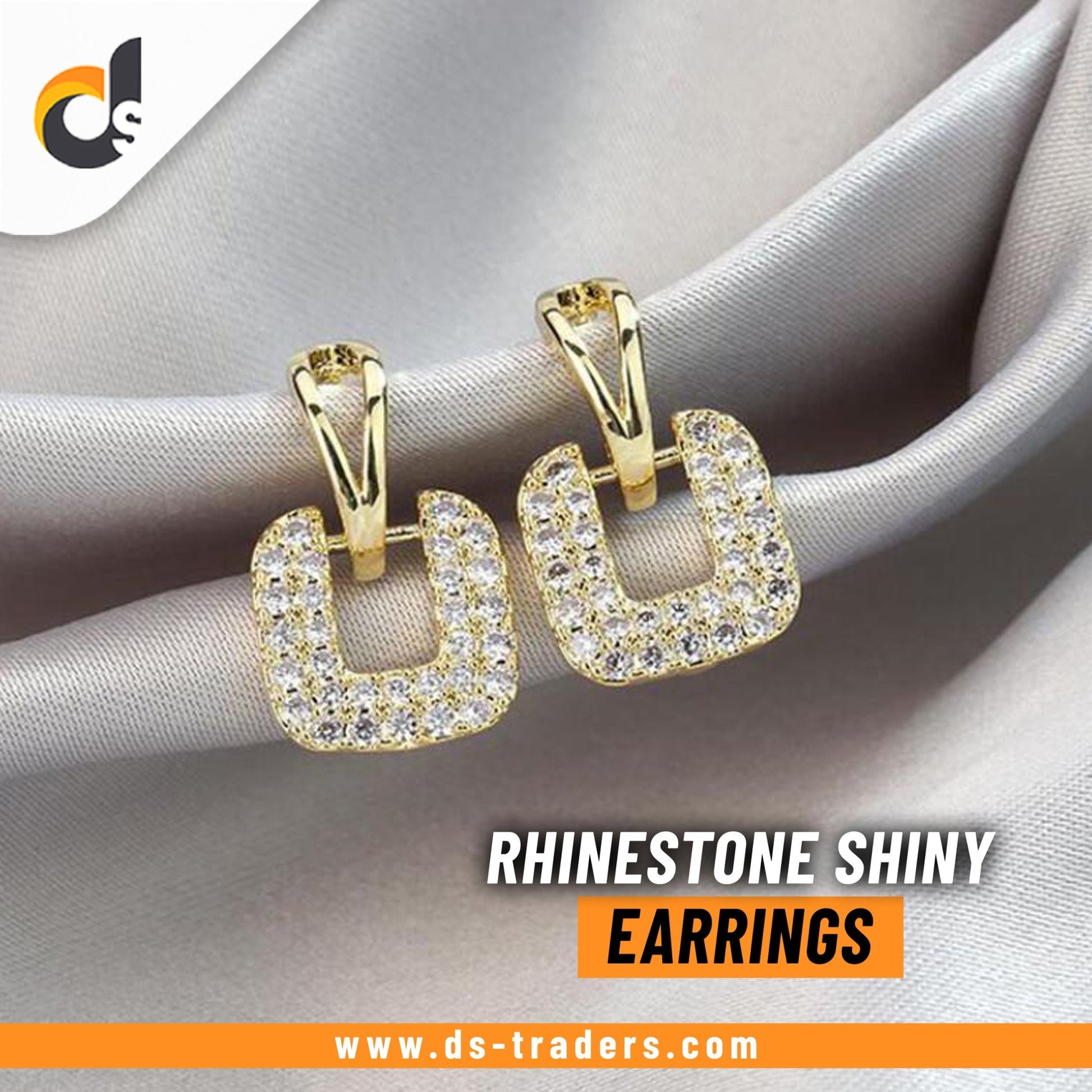 Rhinestone Shiny Earrings - DS Traders