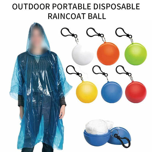 Round Ball Emergency Portable Disposable Raincoat. - DS Traders