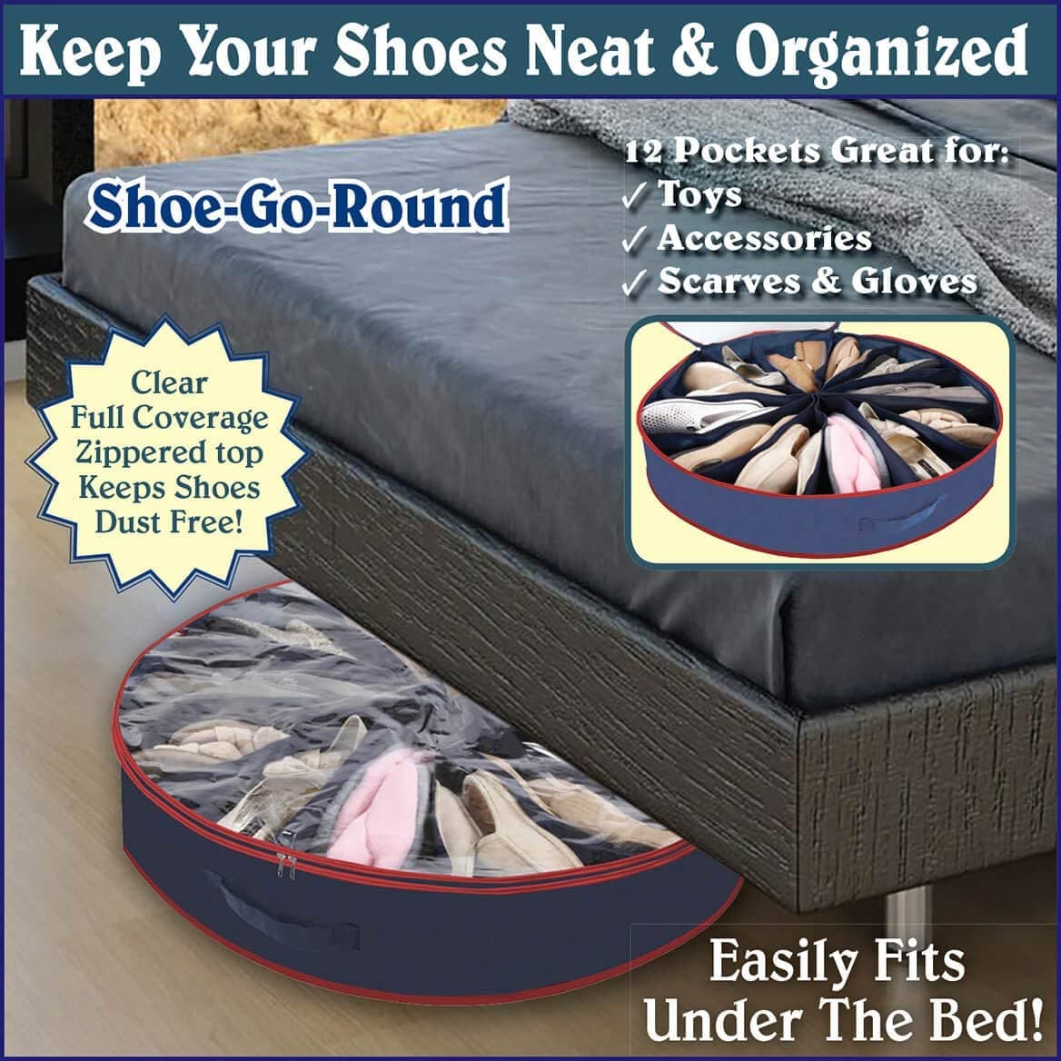 Round Shaped Shoes Organizer for 12 Pairs - DS Traders