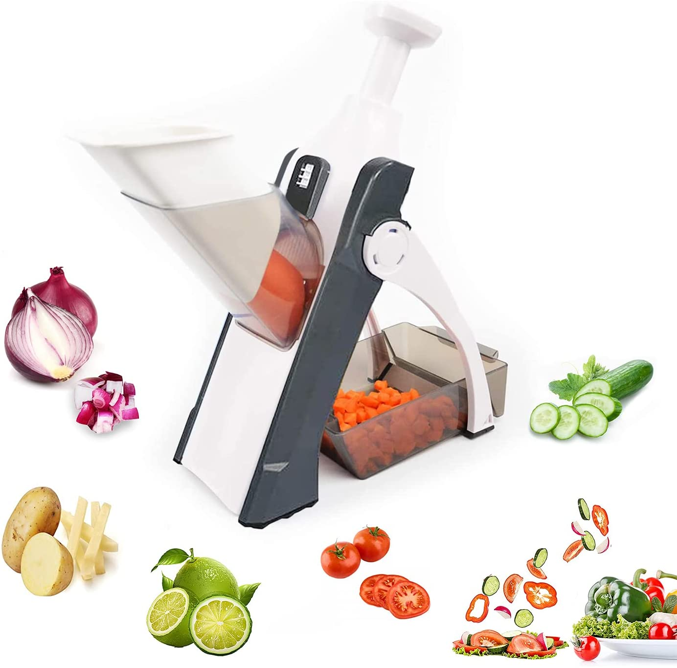 Safe Slice Mandoline for Vegetables, Meal Prep & More with Thickness Adjuster