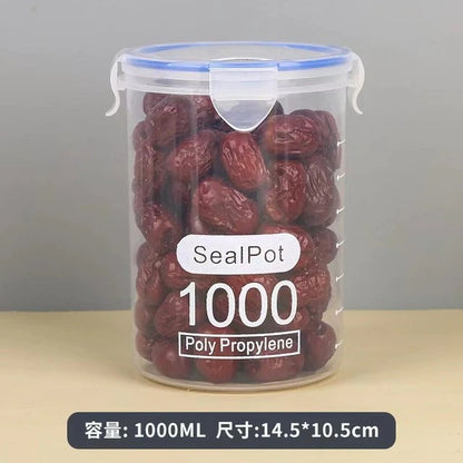 Sealed transparent plastic jar kitchen cereal storage box 1PC (RANDOM SIZE) - DS Traders